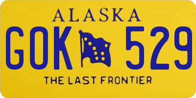 AK license plate GOK529