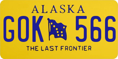 AK license plate GOK566