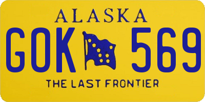 AK license plate GOK569