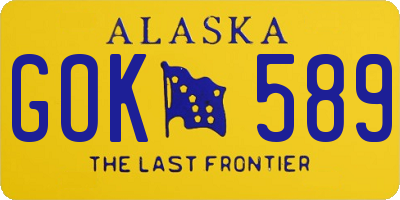 AK license plate GOK589