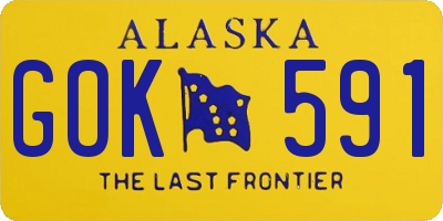 AK license plate GOK591