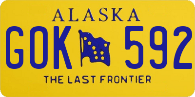 AK license plate GOK592