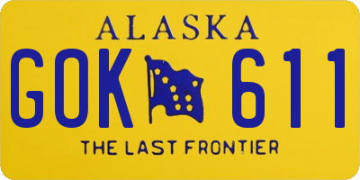 AK license plate GOK611