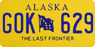 AK license plate GOK629