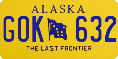 AK license plate GOK632