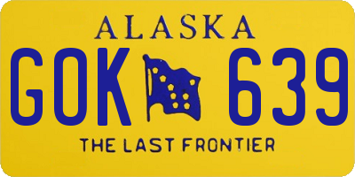 AK license plate GOK639