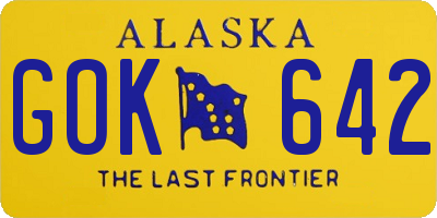 AK license plate GOK642
