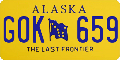 AK license plate GOK659