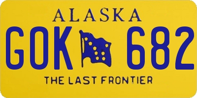 AK license plate GOK682