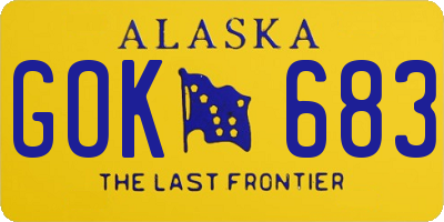 AK license plate GOK683
