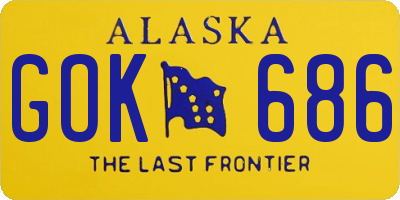AK license plate GOK686