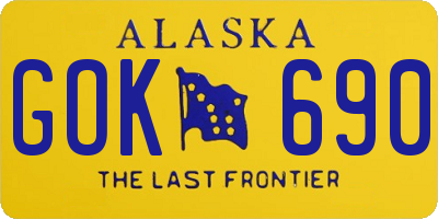 AK license plate GOK690