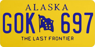 AK license plate GOK697