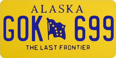 AK license plate GOK699