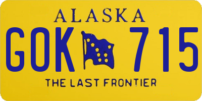 AK license plate GOK715
