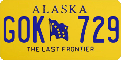AK license plate GOK729