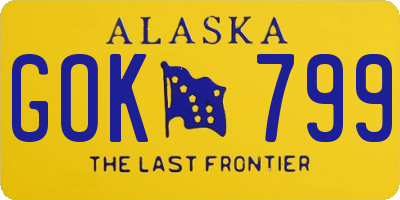 AK license plate GOK799