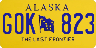 AK license plate GOK823