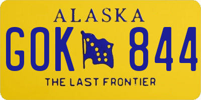 AK license plate GOK844
