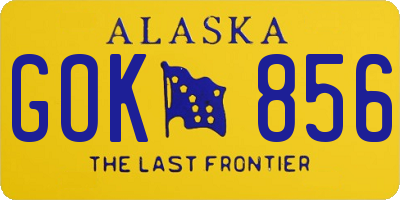 AK license plate GOK856