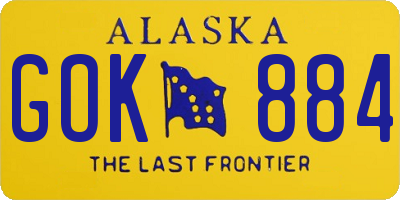 AK license plate GOK884