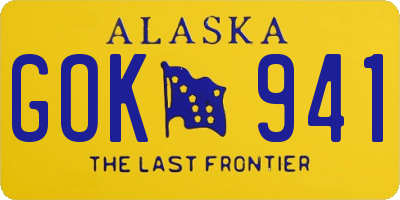 AK license plate GOK941