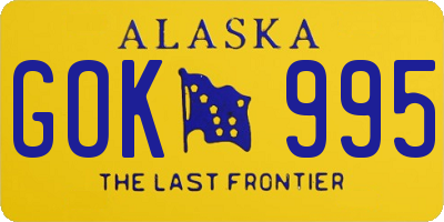 AK license plate GOK995