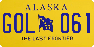 AK license plate GOL061