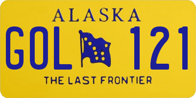 AK license plate GOL121