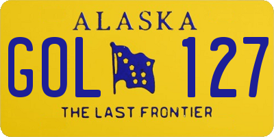AK license plate GOL127