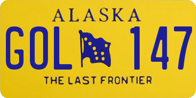 AK license plate GOL147