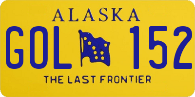 AK license plate GOL152