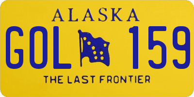 AK license plate GOL159