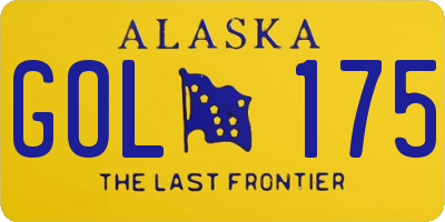 AK license plate GOL175