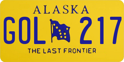 AK license plate GOL217