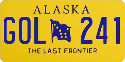 AK license plate GOL241