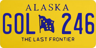 AK license plate GOL246