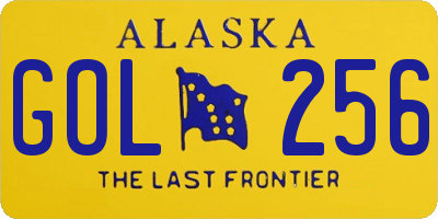 AK license plate GOL256