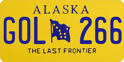 AK license plate GOL266