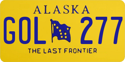 AK license plate GOL277
