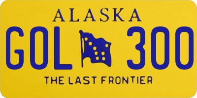 AK license plate GOL300