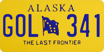 AK license plate GOL341