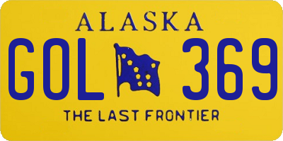 AK license plate GOL369
