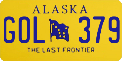 AK license plate GOL379