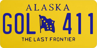 AK license plate GOL411