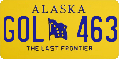 AK license plate GOL463