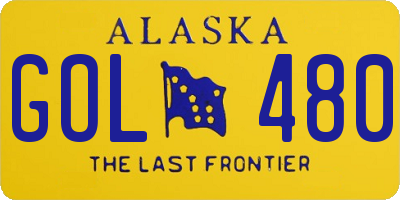 AK license plate GOL480
