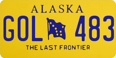 AK license plate GOL483