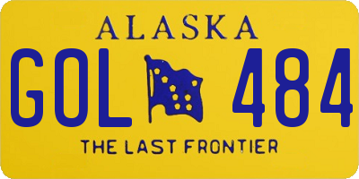 AK license plate GOL484