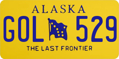 AK license plate GOL529